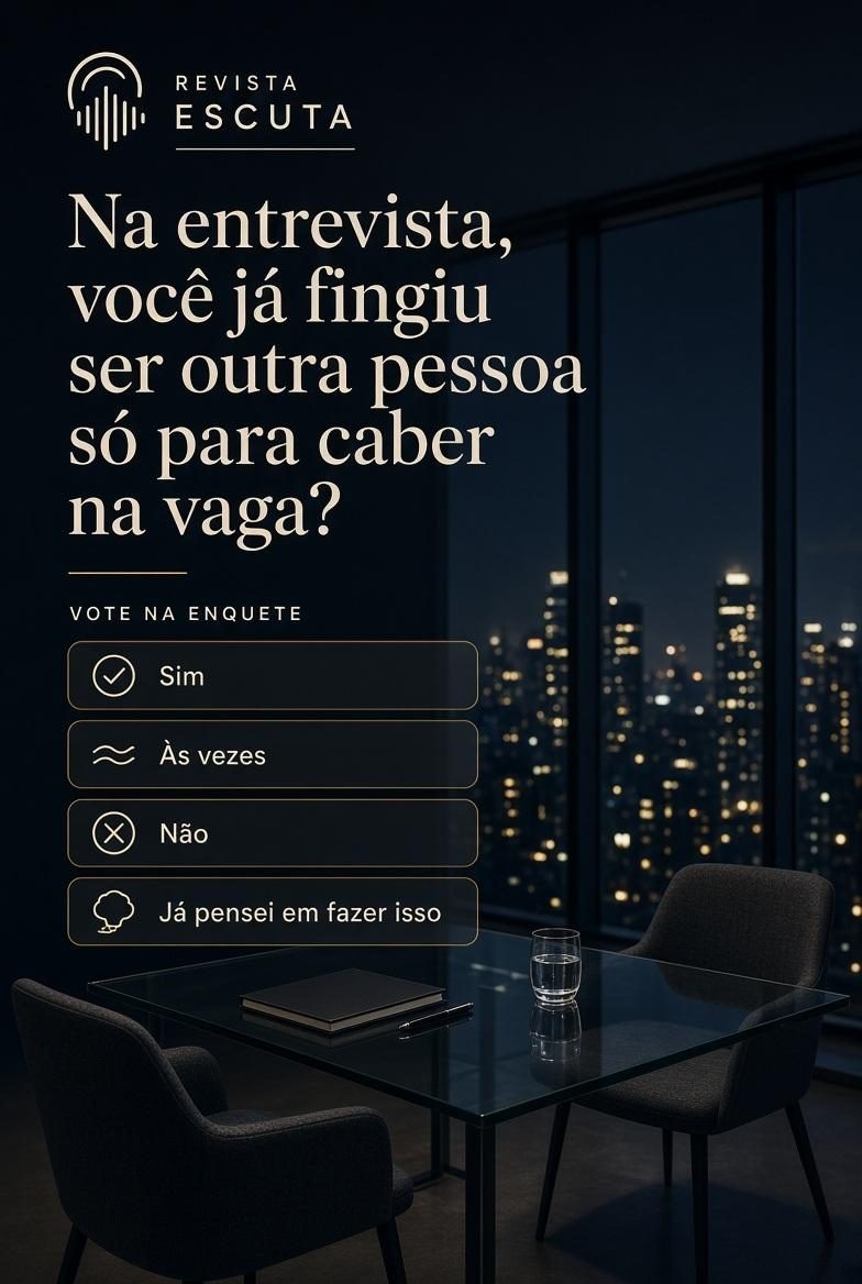 Enquete: Na entrevista você já fingiu ser outra pessoa?